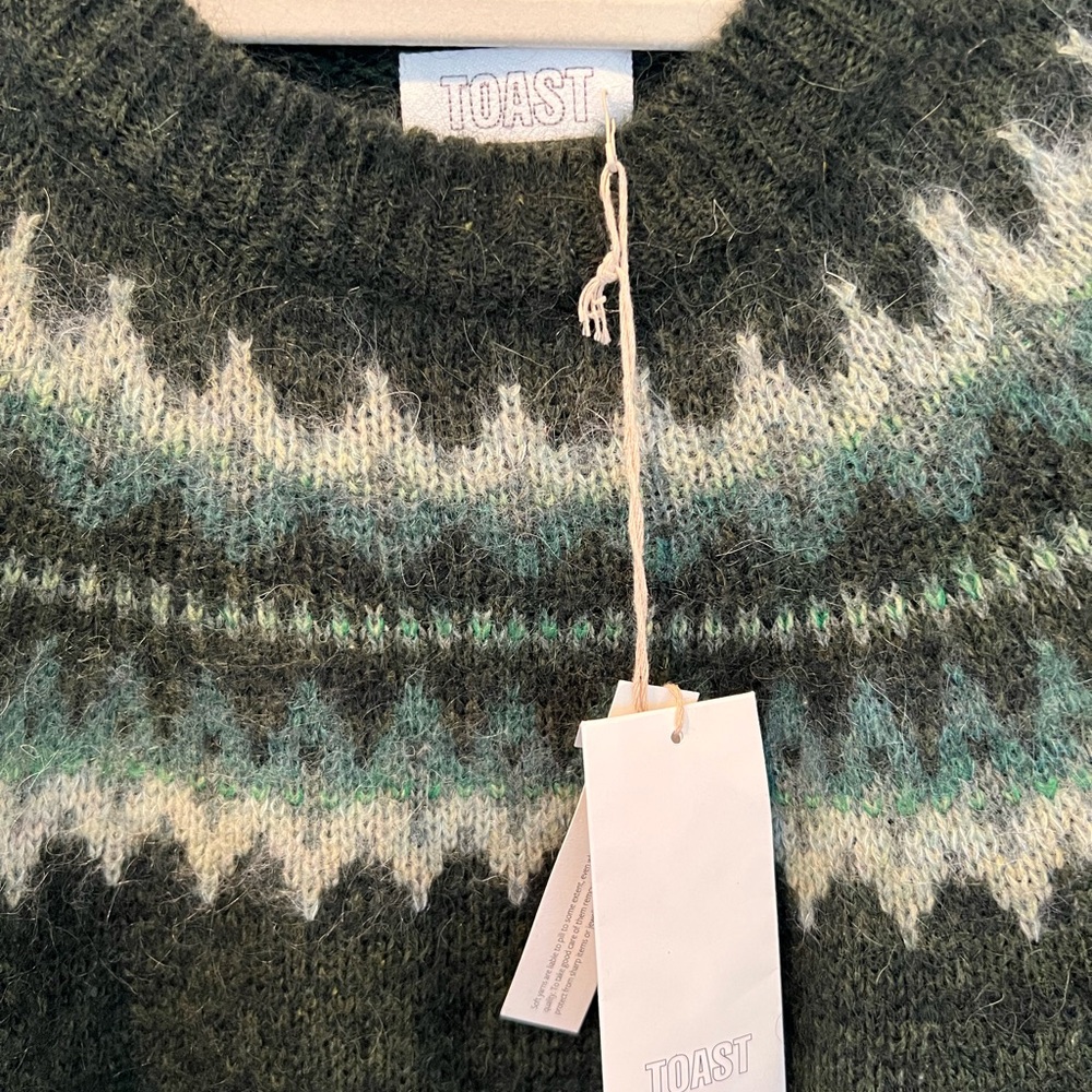 TOAST Fairisle Green Yoke Patterned Sweater - Picture 4 of 8